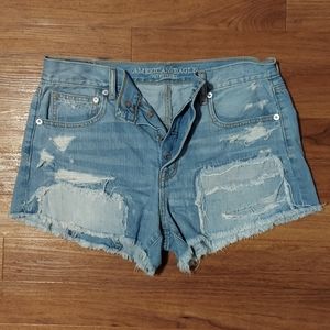 American Eagle Hi-Rise Festival jean shorts